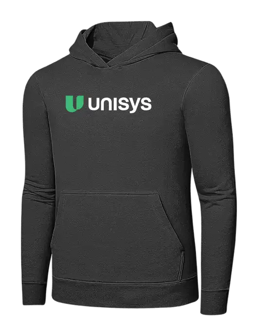 Charcoal 7.8 oz Ring Spun Hooded Sweatshirt w/Unisys Logo