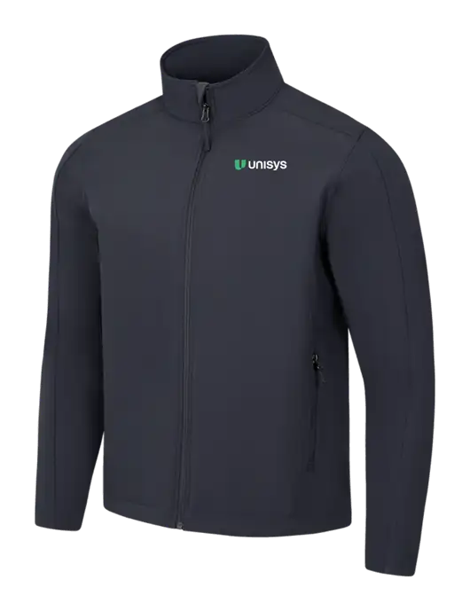 Charcoal Grey Core Soft Shell Jacket w/Unisys Logo