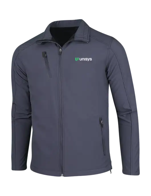 Dark Grey Welded Softshell Jacket w/Unisys Logo