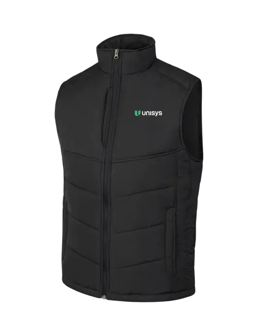 Black/Black Puffy Vest w/Unisys Logo