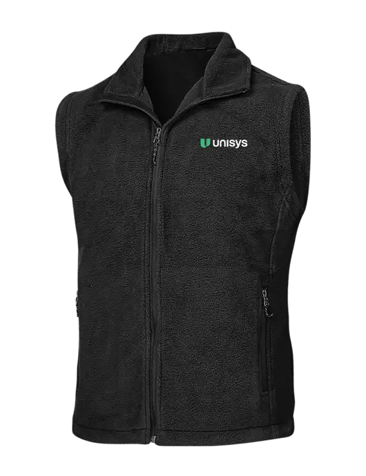 Black Fleece Vest w/Unisys Logo