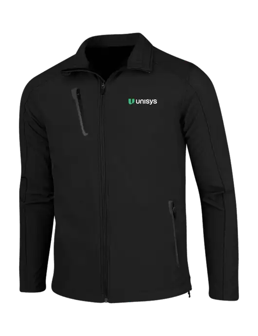 Black Welded Softshell Jacket w/Unisys Logo