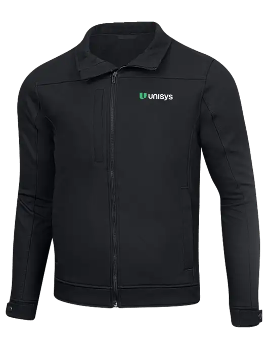 Cornerstone Charcoal Duck Bonded Soft Shell Jacket w/Unisys Logo