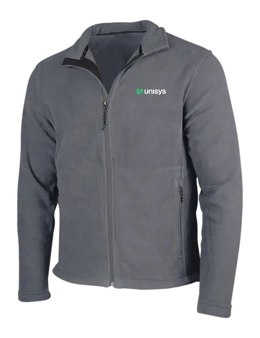 Medium Grey Fleece Jacket w/Unisys Logo