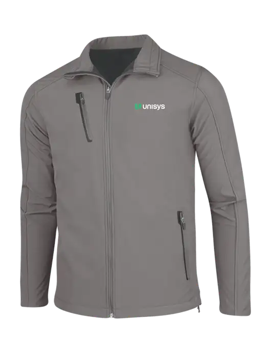 Medium Grey Welded Softshell Jacket w/Unisys Logo