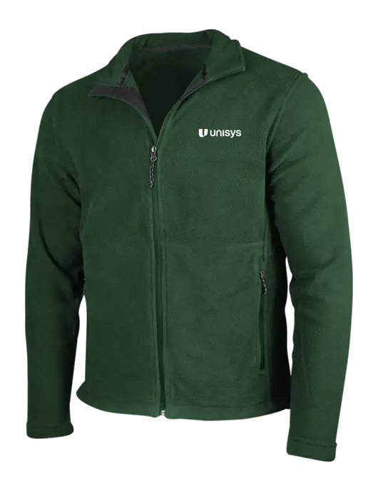 Dark Green Fleece Jacket w/Unisys Logo