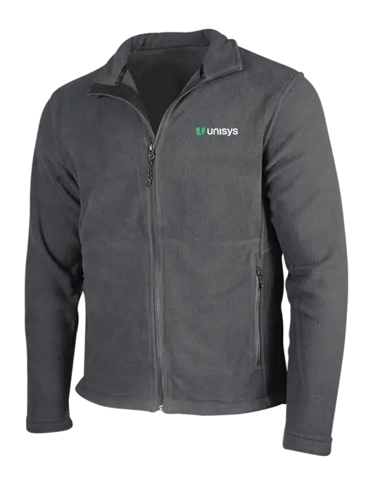 Dark Grey Fleece Jacket w/Unisys Logo