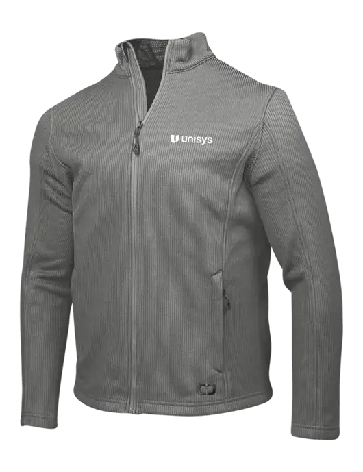 OGIO Medium Grey Grit Fleece Jacket w/Unisys Logo