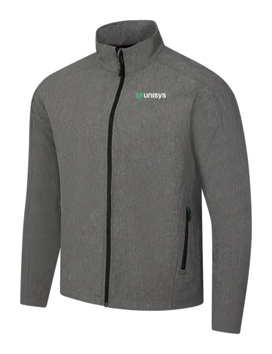 Medium Grey Heather Core Soft Shell Jacket w/Unisys Logo