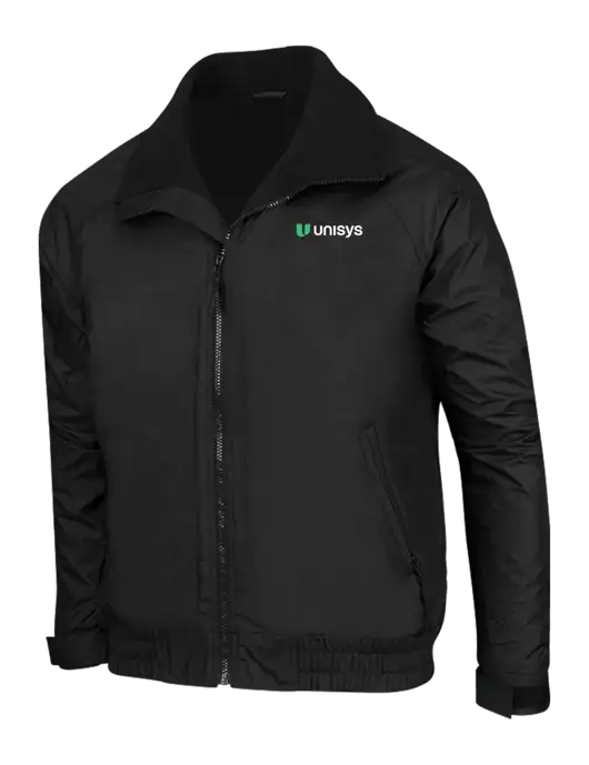 True Black/True Black Classic Competitor Jacket w/Unisys Logo
