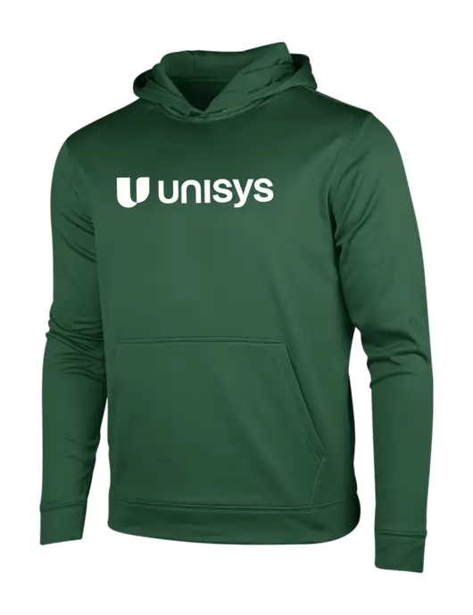 Forest Green Sport-Wick Fleece Hooded Pullover w/Unisys Logo