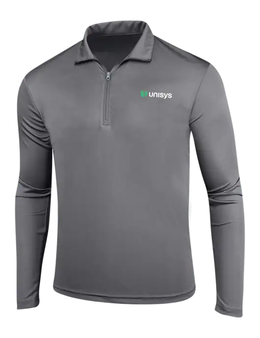 Medium Grey PosiCharge Competitor 1/4 Zip Pullover w/Unisys Logo