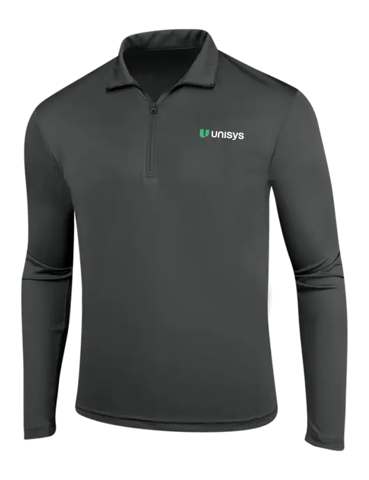 Dark Grey PosiCharge Competitor 1/4 Zip Pullover w/Unisys Logo