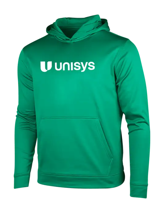 Kelly Green Sport-Wick Fleece Hooded Pullover w/Unisys Logo