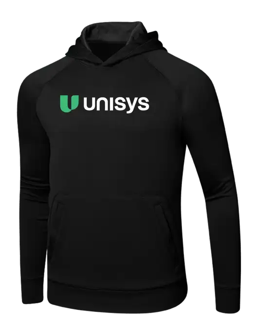Tech Black Fleece Hooded Sweatshirt w/Unisys Logo