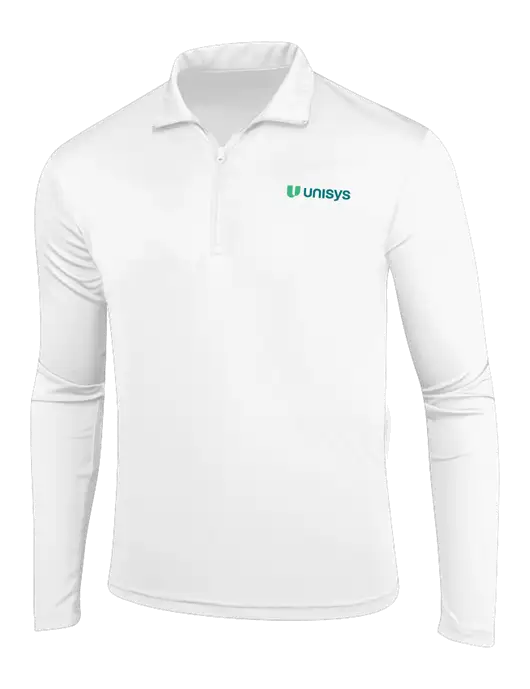 White PosiCharge Competitor 1/4 Zip Pullover w/Unisys Logo