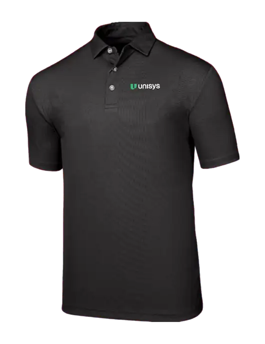 Callaway Birdseye Black Polo w/Unisys Logo