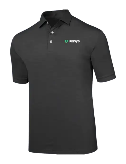 Callaway Black Fashion Tonal Polo w/Unisys Logo