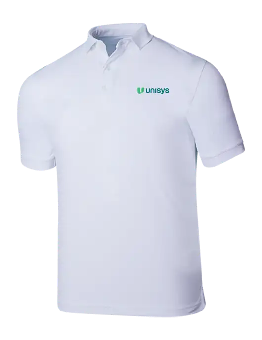 Callaway Ottoman Bright White Polo w/Unisys Logo