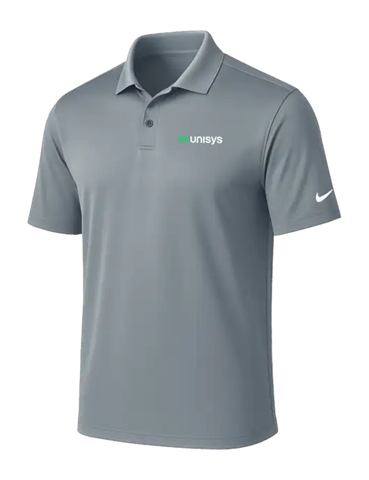 NIKE Medium Grey Victory Solid Polo w/Unisys Logo