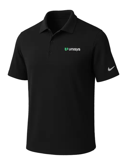 NIKE Black Dri-Fit Micro Pique Polo w/Unisys Logo