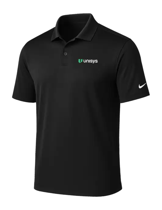 NIKE Black Victory Solid Polo w/Unisys Logo
