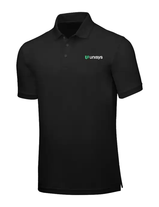 Black Core Classic Pique w/Unisys Logo