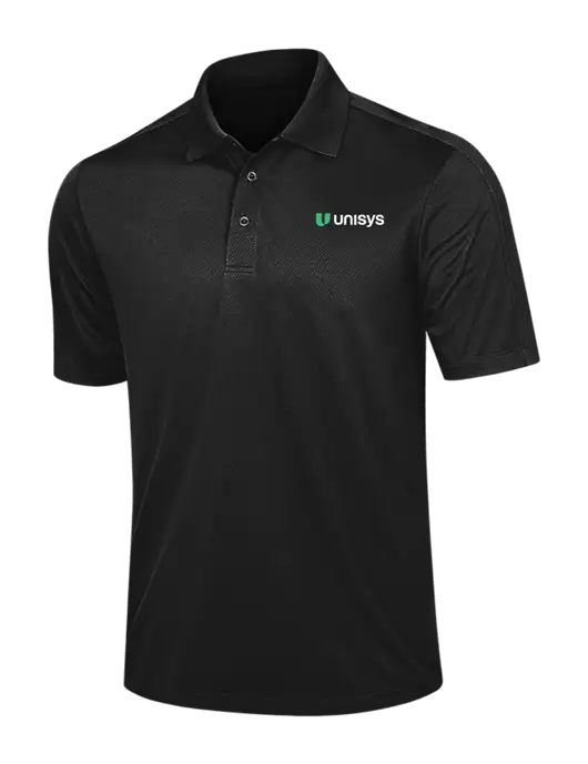 Black Diamond Textured Jacquard Polo w/Unisys Logo