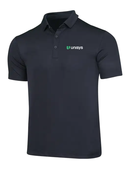Black Posi-UV Pro Polo w/Unisys Logo