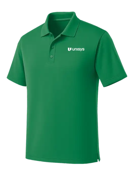 Kelly Green Dry Zone UV Micro Mesh Polo w/Unisys Logo