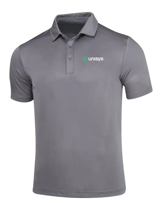 Dark Smoke Grey Posi-UV Pro Polo w/Unisys Logo