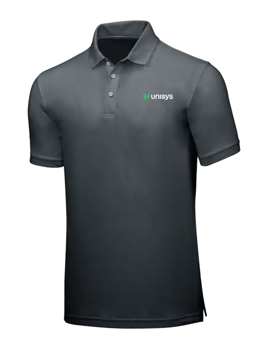 Dark Grey Core Classic Pique w/Unisys Logo