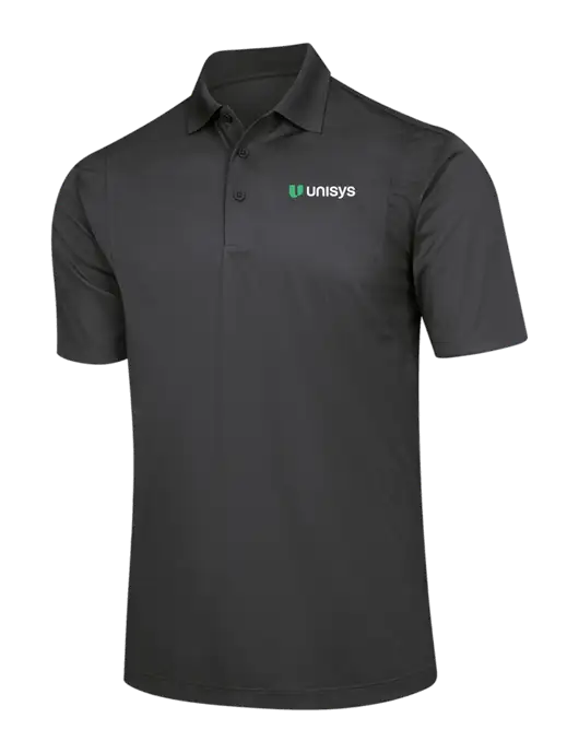 Dark Grey Micropique Sport-Wick Polo w/Unisys Logo