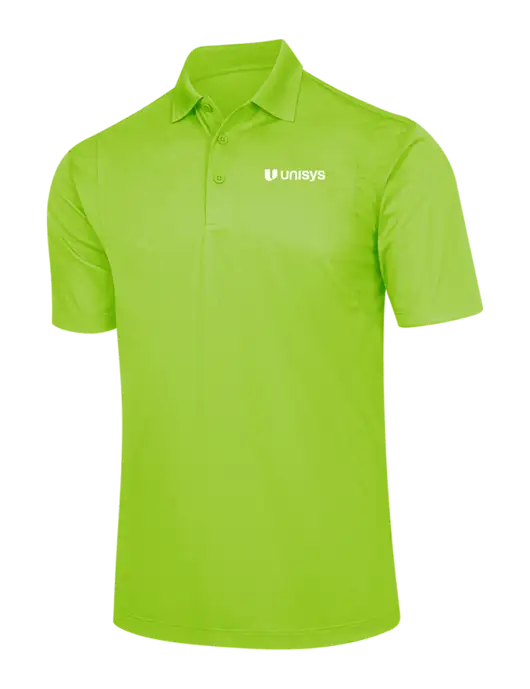 Lime Green Micropique Sport-Wick Polo w/Unisys Logo