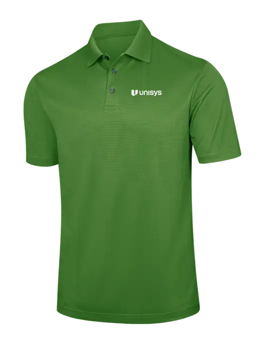 Kelly Green Performance Fine Jacquard Polo w/Unisys Logo
