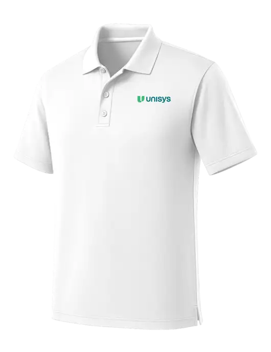 White Dry Zone UV Micro Mesh Polo w/Unisys Logo