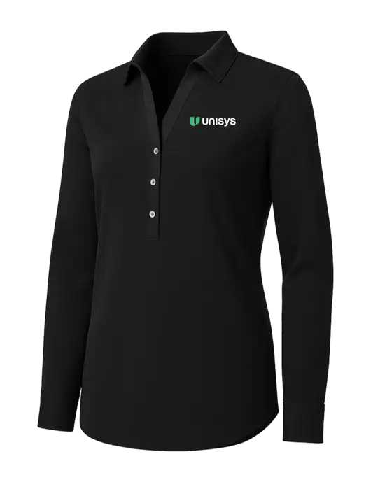 Womens Black City Stretch Shirt w/Unisys Logo