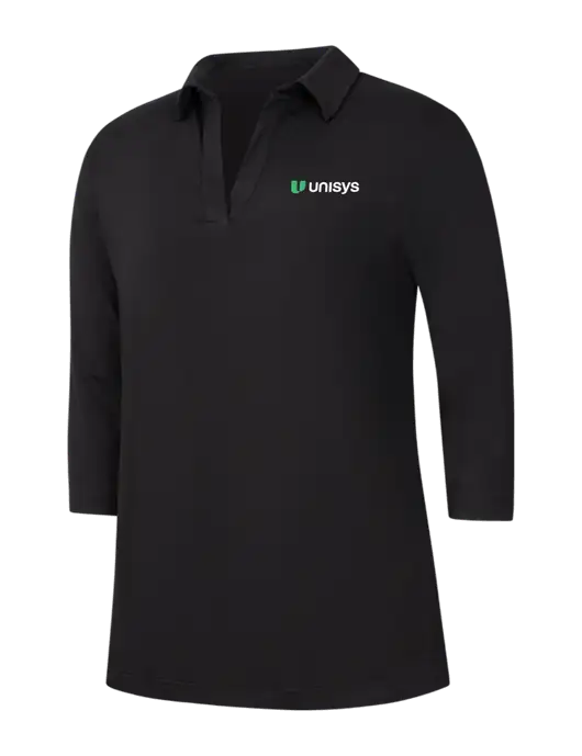 Womens Black Luxe Knit Tunic w/Unisys Logo