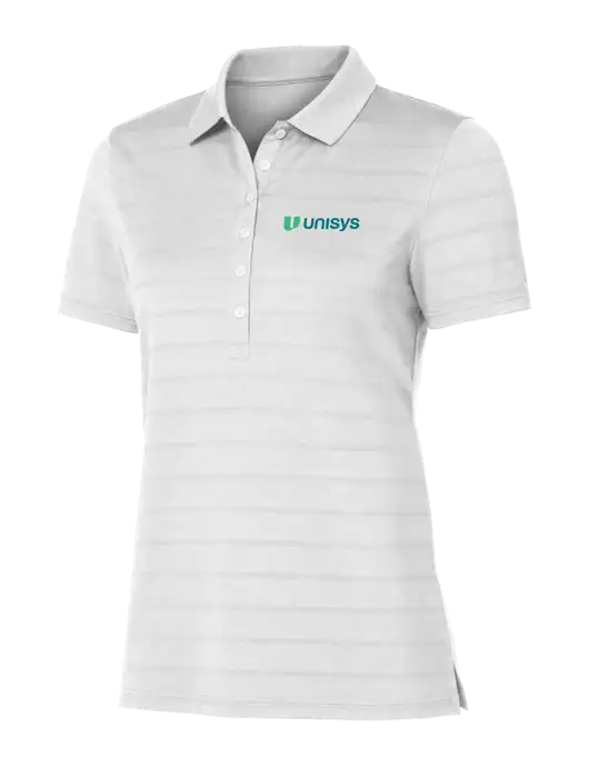 Callaway Womens Bright White Ventilated Polo w/Unisys Logo