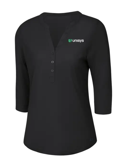 OGIO Blacktop Jewel Henley w/Unisys Logo