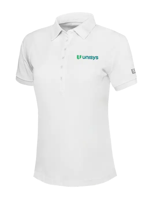 OGIO Womens Bright White Jewel Polo w/Unisys Logo