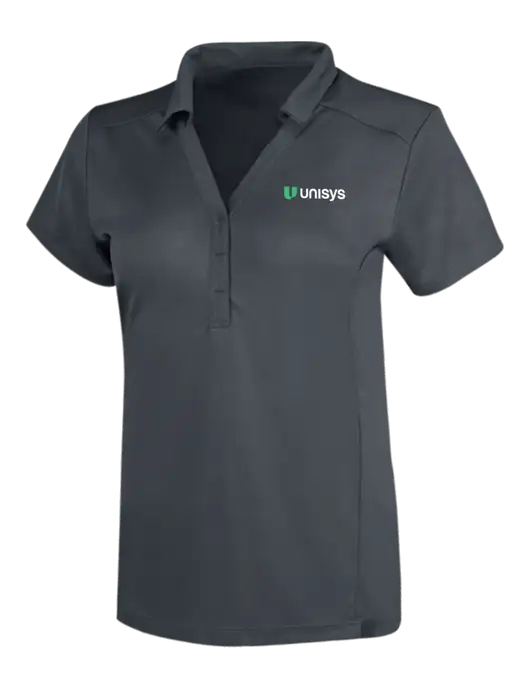 OGIO Dark Grey Womens Framework Polo w/Unisys Logo