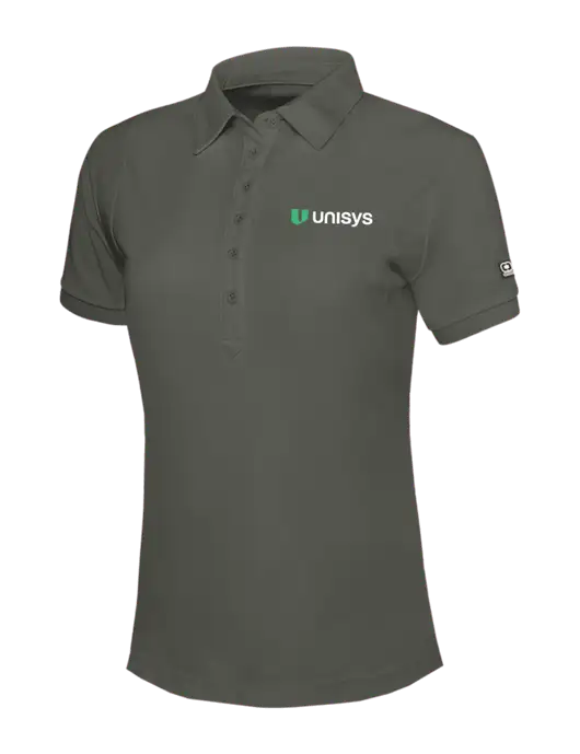 OGIO Womens Medium Grey Jewel Polo w/Unisys Logo