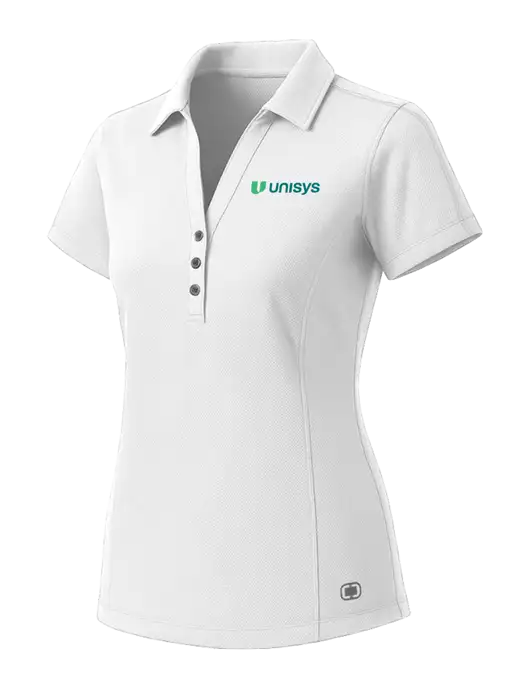 OGIO Womens White ONYX Polo w/Unisys Logo