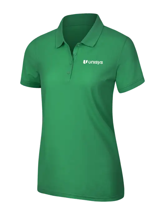 Kelly Green Womens Core Classic Pique Polo w/Unisys Logo