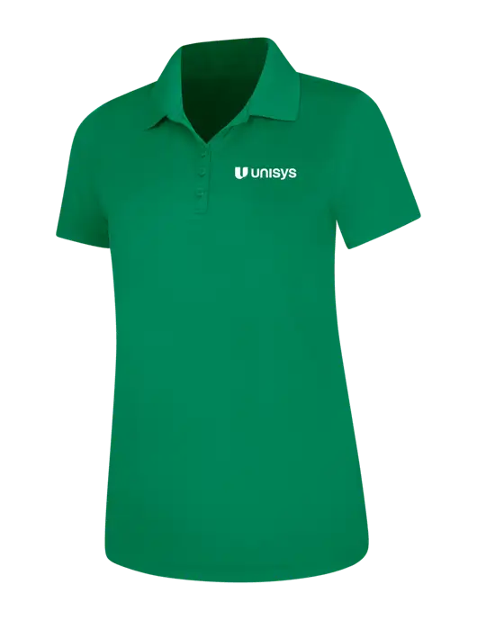 Kelly Green Womens Dry Zone UV Mesh Polo w/Unisys Logo