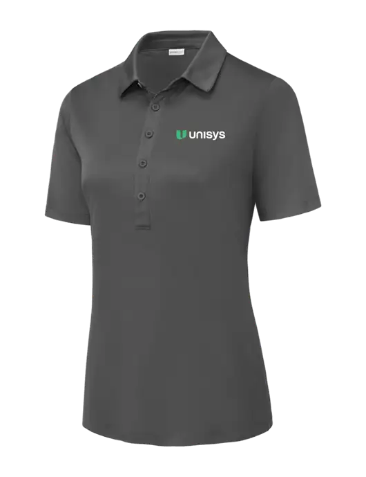 Dark Smoke Grey Womens Posi-UV Pro Polo w/Unisys Logo