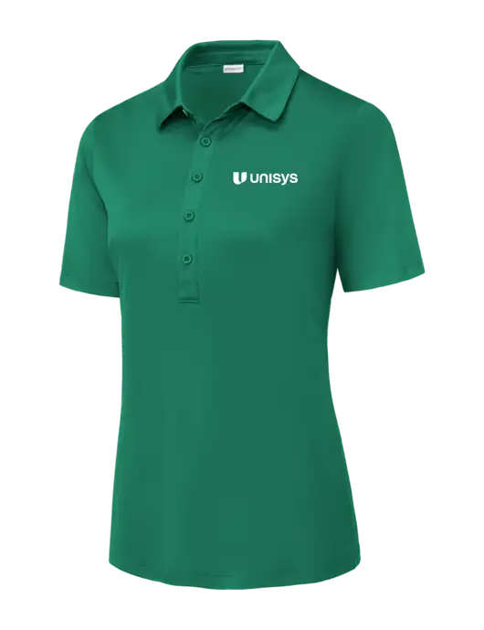 Kelly Green Womens Posi-UV Pro Polo w/Unisys Logo