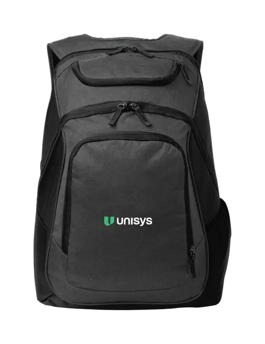Executive Graphite Heather/Black Laptop Backpack w/Unisys Logo