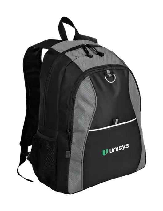Honeycomb Grey/Black Backpack w/Unisys Logo